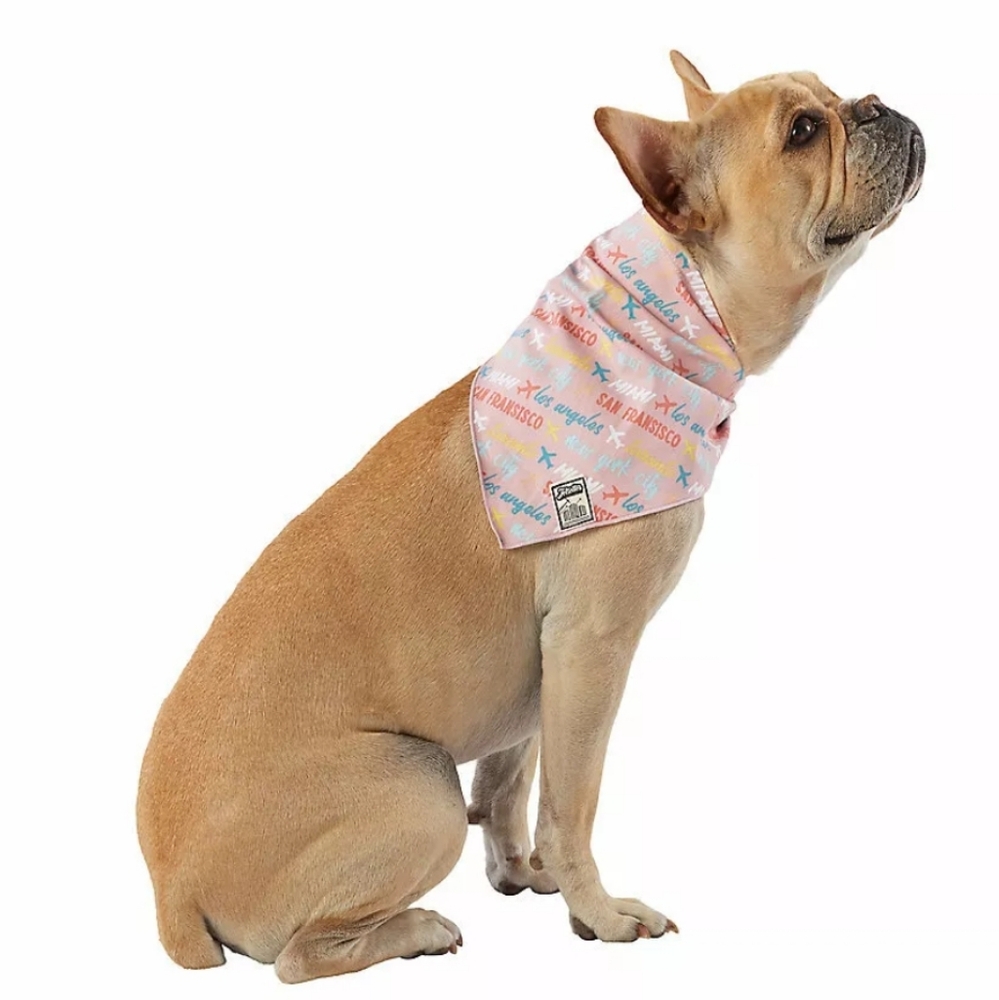 Top Paw NWT Dog/Pet Pink City Bandana Size Large/XL- 32in (L) X 15in (H)